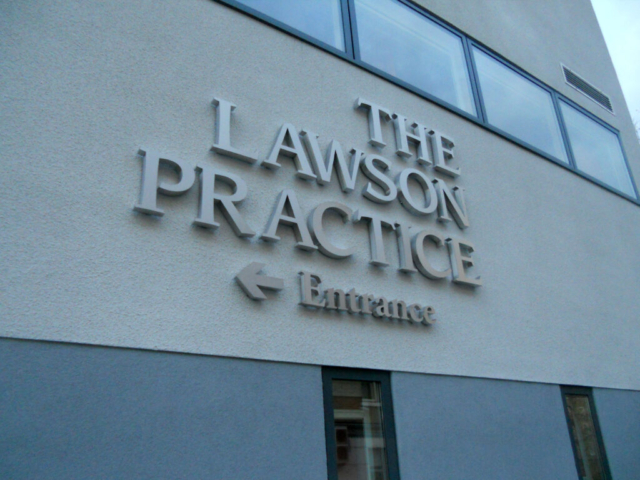 Illuminated 3D Letters for The Lawson Practice in London by All UK Signs