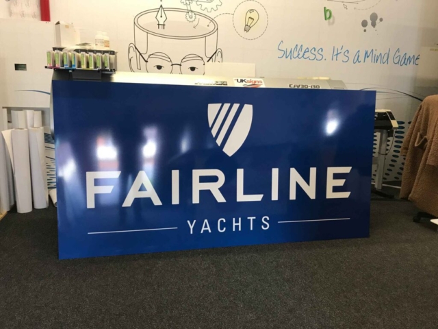 Fascia Sign for Fairline Yachts in Ipswich by All UK Signs