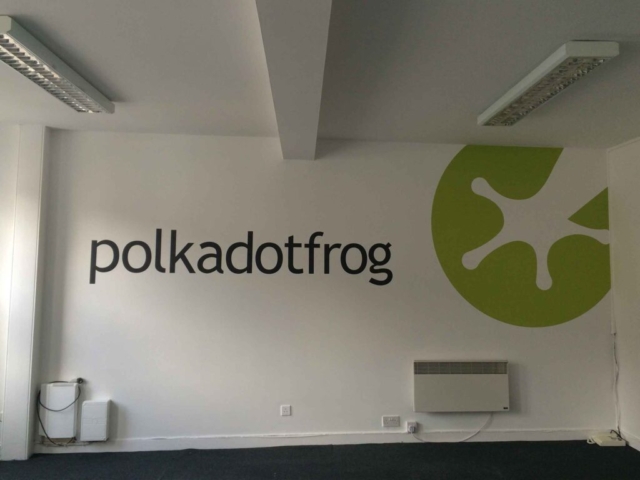 Cut-out Vinyl for Polkadotfrog in Ipswich by All UK Signs