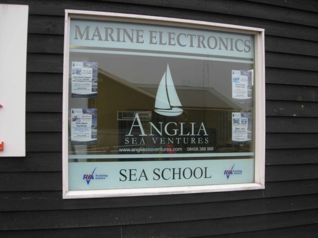 Cut-out Window Vinyl for Anglia Sea Ventures in Ipswich by All UK Signs