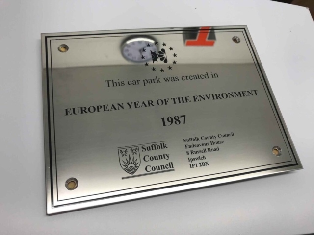 Aluminium Plaque for Suffolk Borough Council in Ipswich by All UK Signs