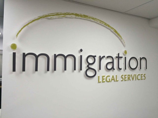 Acrylic Letters for Immigration Legal Services in Ipswich by All UK Signs