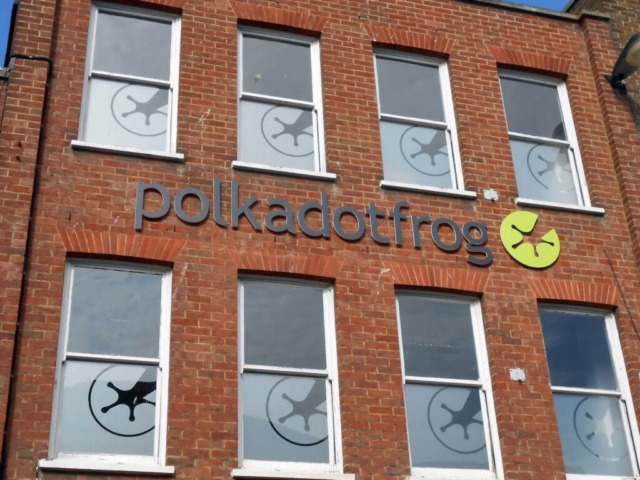 Acrylic Letters for Polkadotfrog in Ipswich by All UK Signs