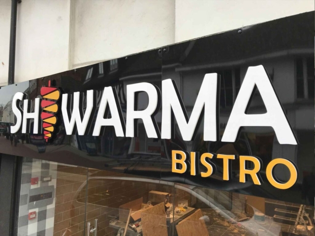 Acrylic Letters for Shawarma Bistro in Ipswich by All UK Signs