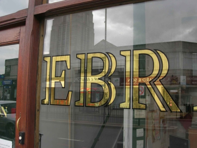 Gold Leaf Lettering for EBR Solicitors in London by All UK Signs