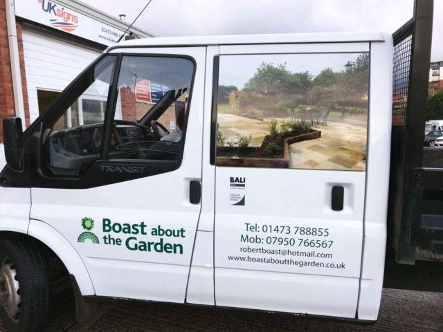 Vehicle Graphics for Boast About The Garden by All UK Signs