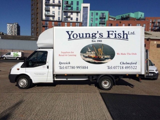 Vehicle Graphics for Youngs Fish by All UK Signs